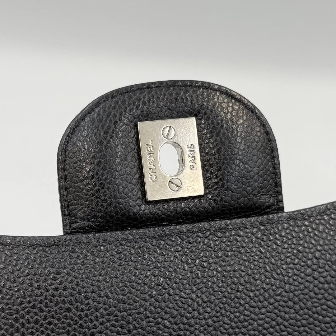 2014 Chanel Classic Jumbo Caviar Flap Black Shoulder Bag