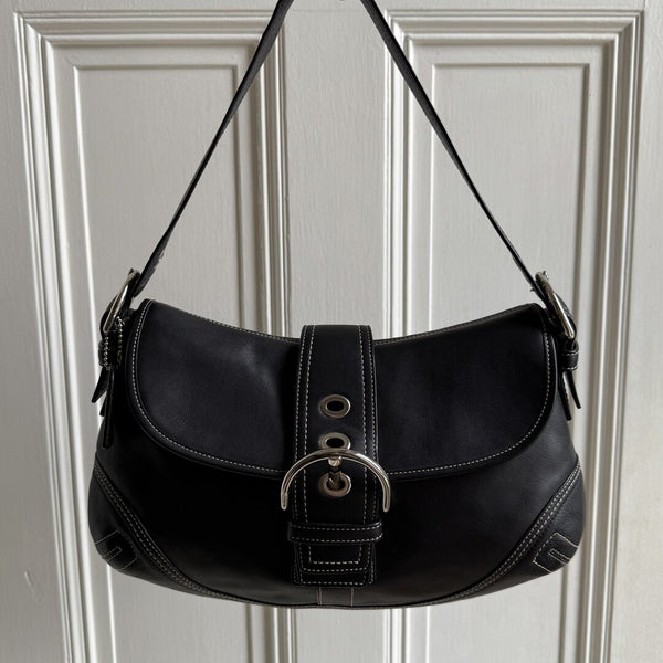Coach Soho Leather Black Shoulder Bag