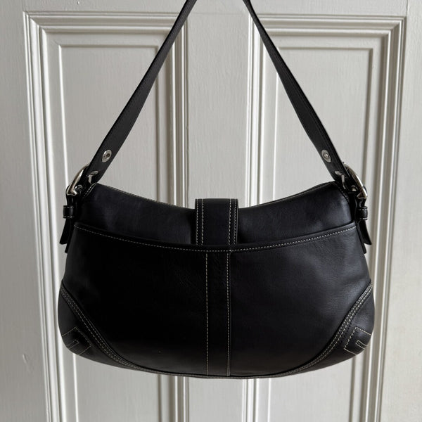 Coach Soho Leather Black Shoulder Bag