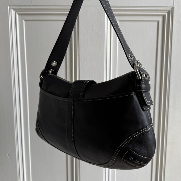 Coach Soho Leather Black Shoulder Bag
