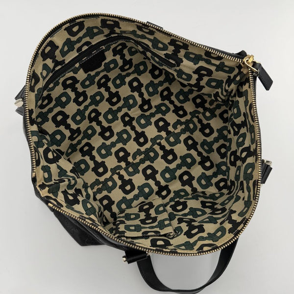 Gucci Guccissima Abbey Black Leather Shoulder Bag
