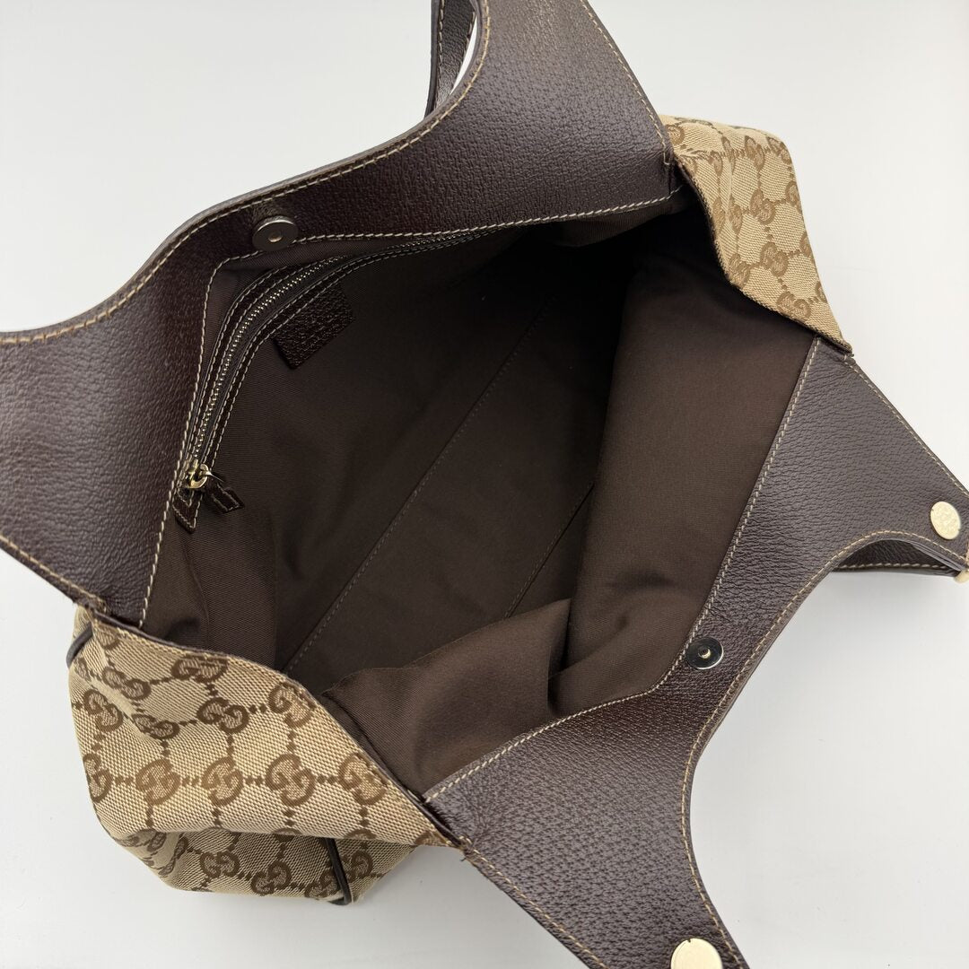 Gucci GG Monogram Canvas Brown Tote Bag
