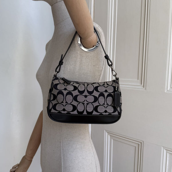 Coach Signature Demi Black Shoulder Bag