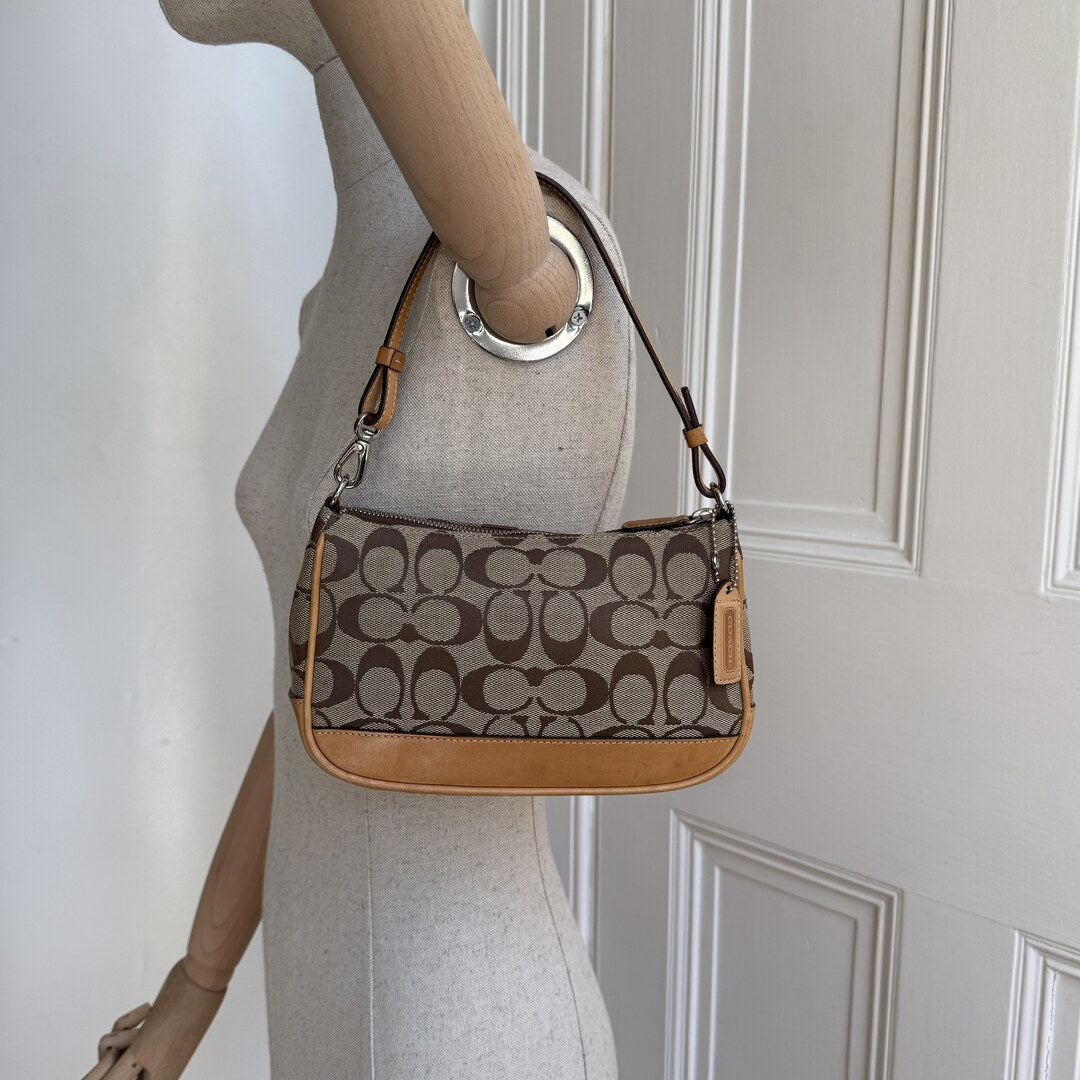 Coach Signature Demi Tan Shoulder Bag