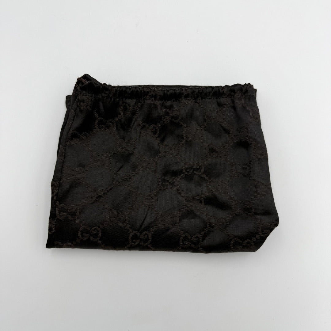 Gucci GG Monogram Suede Navy Shoulder Bag