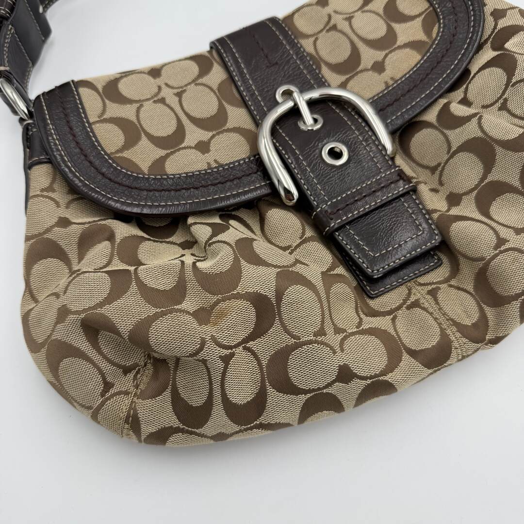 Coach Signature Hobo Brown Shoulder Bag