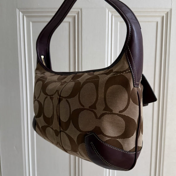 Coach Signature Hobo Purple Shoulder Bag