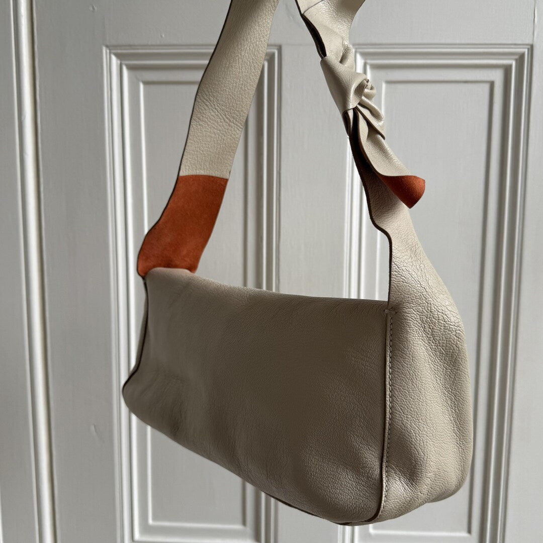 Archive Miu Miu White Leather Shoulder Bag