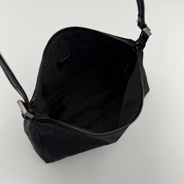 Fendi Zucchino Black Shoulder Bag