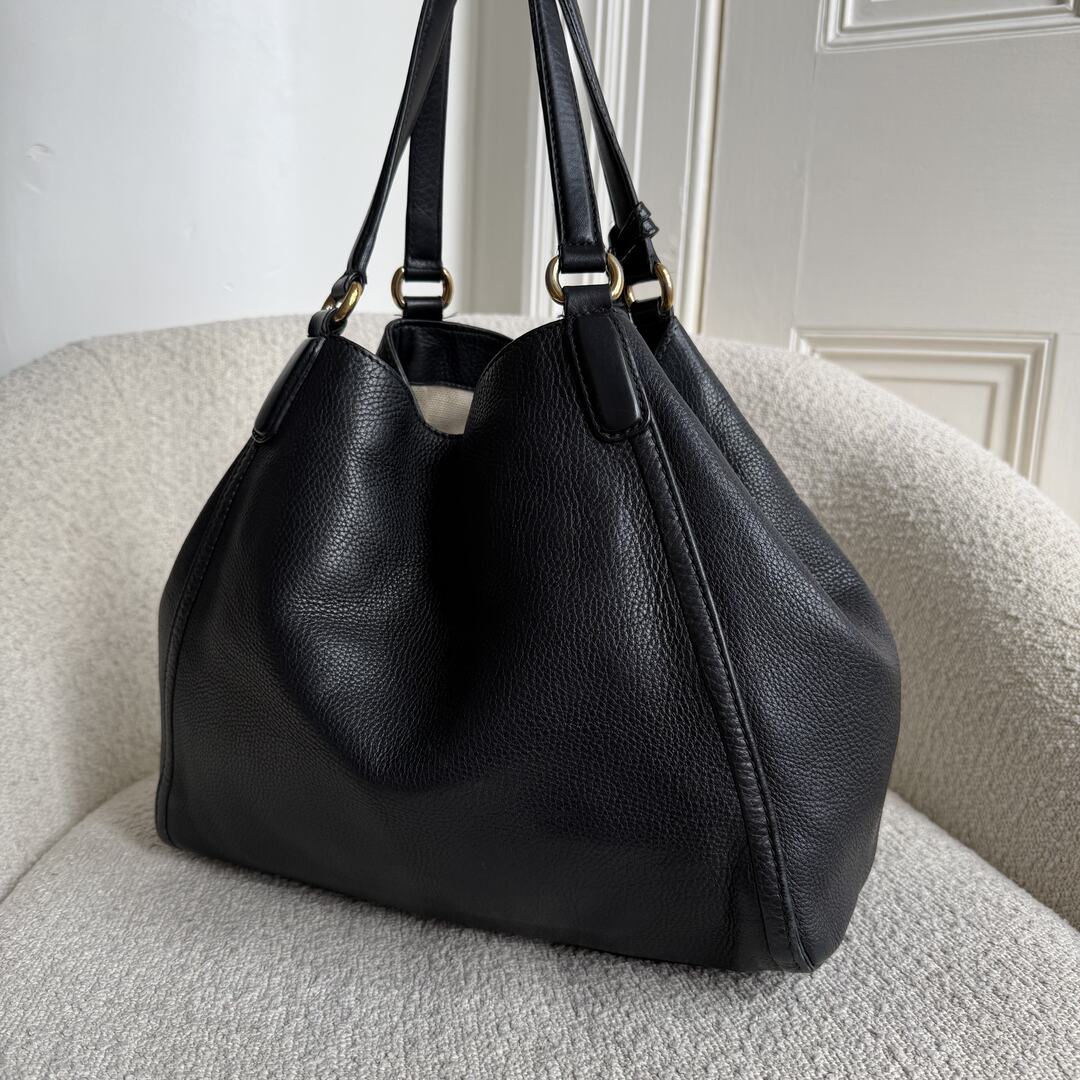 Gucci Soho Leather Black Tote Bag