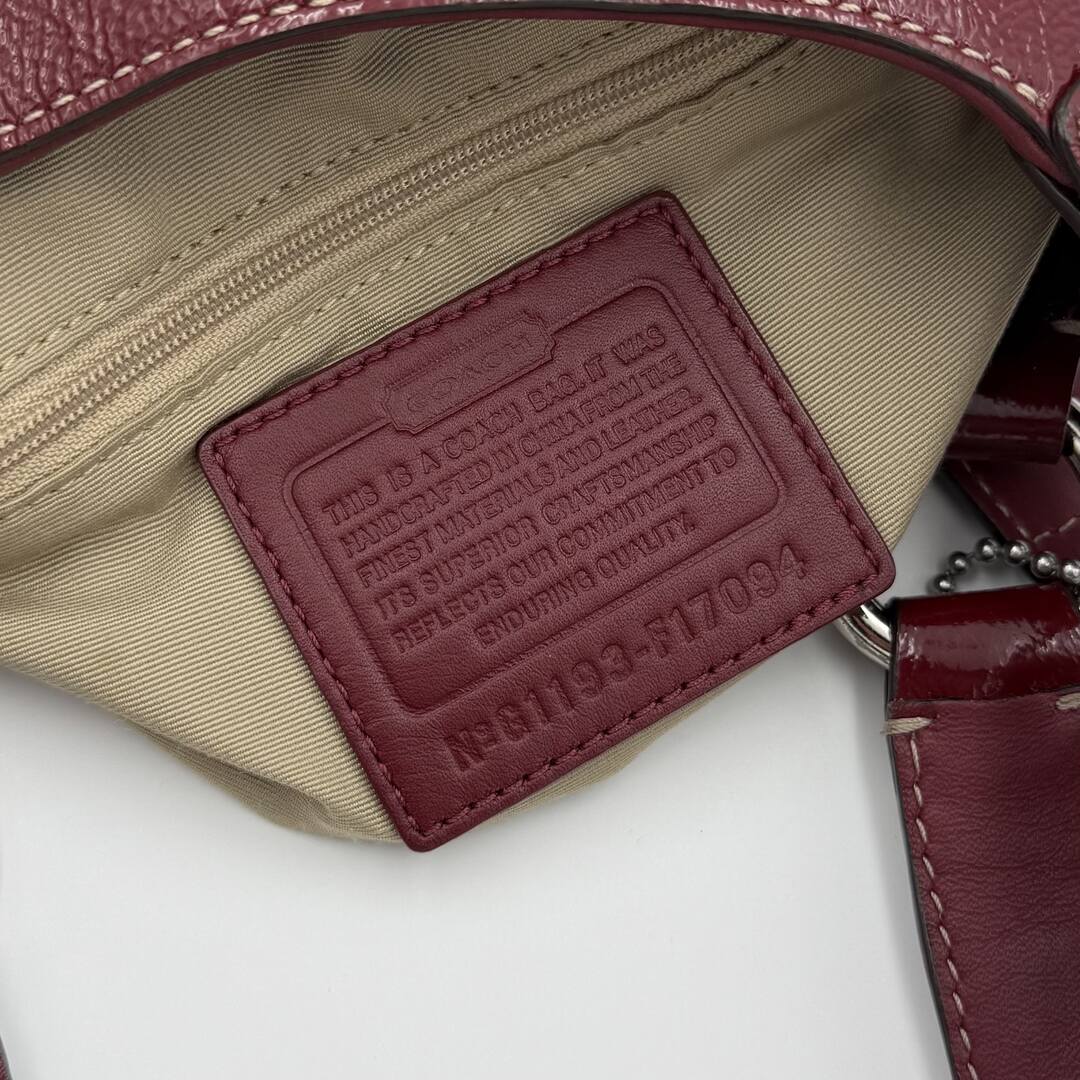 Coach Signature Hobo Red Shoulder Bag