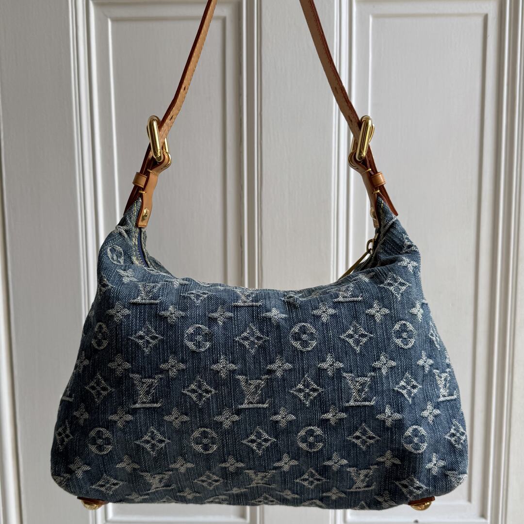 2006 Louis Vuitton Blue Denim Baggy PM Shoulder Bag