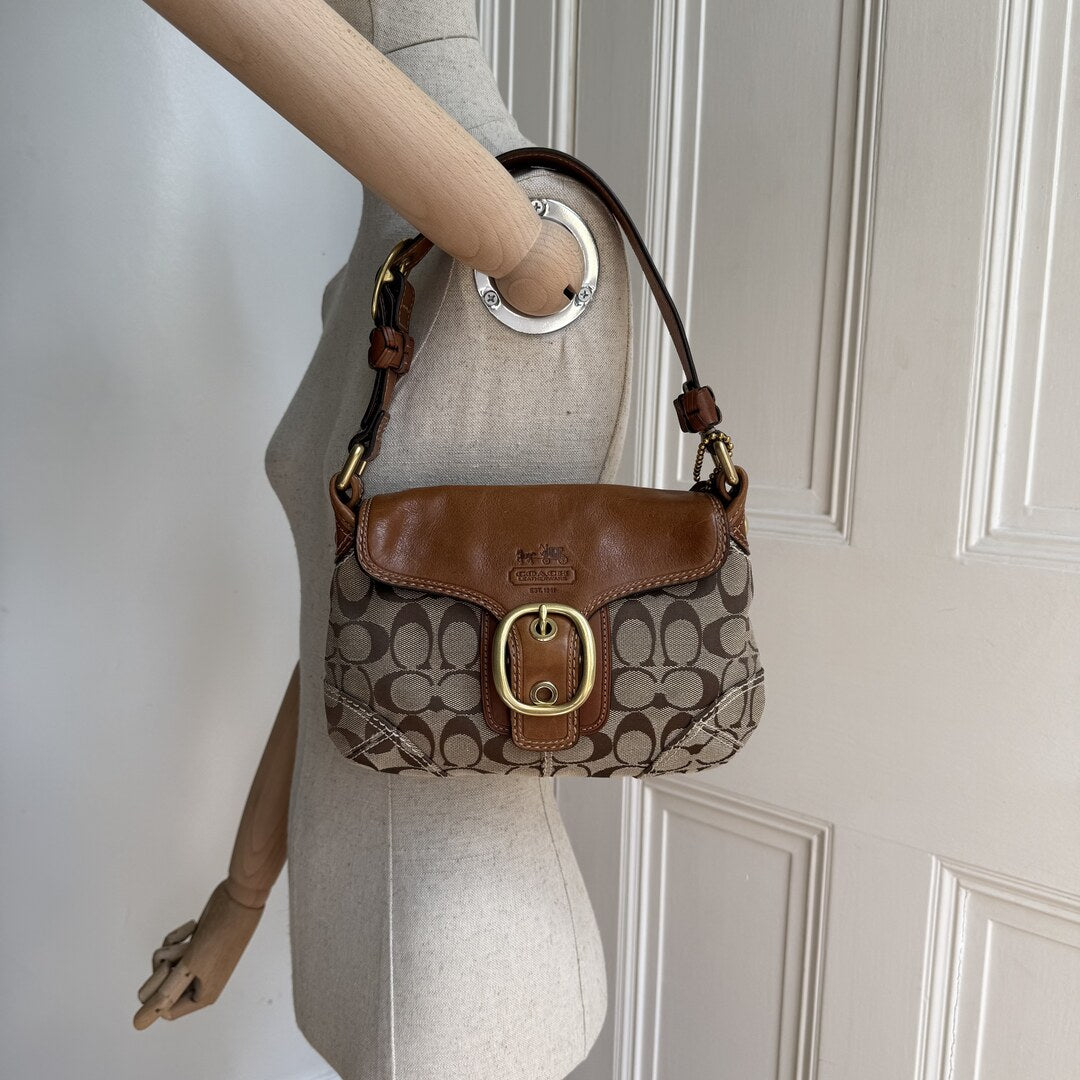 Coach Signature Brown Shoulder Bag