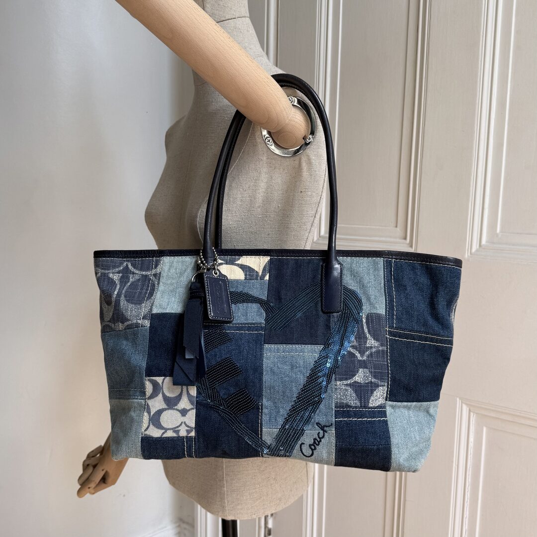 Coach Patchwork Signature Denim Tote Bag