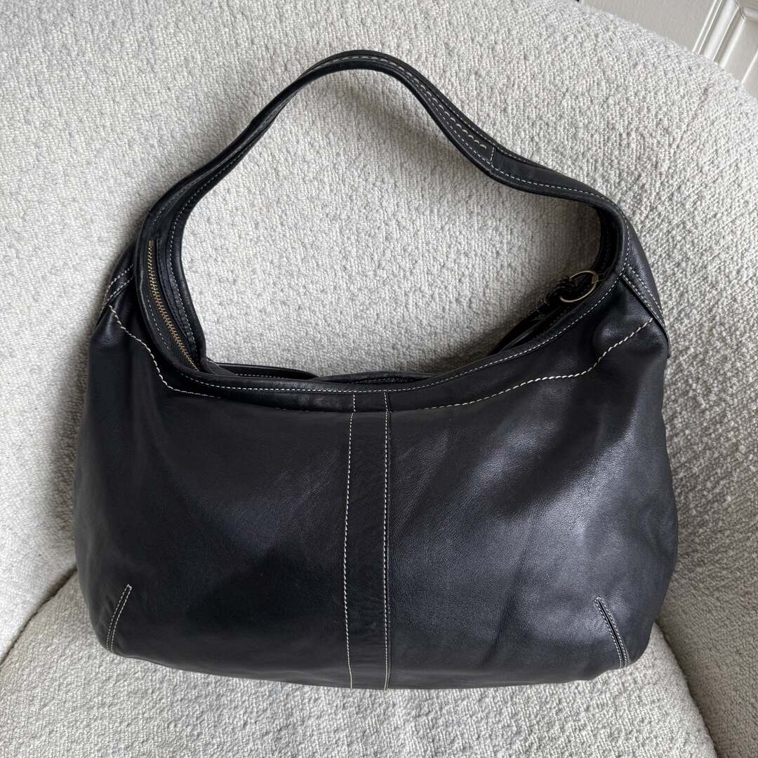 Coach Hobo XL Leather Black Shoulder Bag
