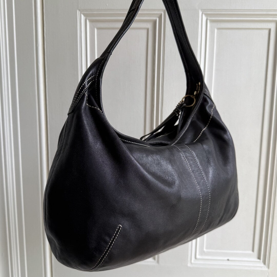 Coach Hobo XL Leather Black Shoulder Bag
