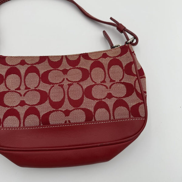 Rare Coach Signature Demi Red Shoulder Bag