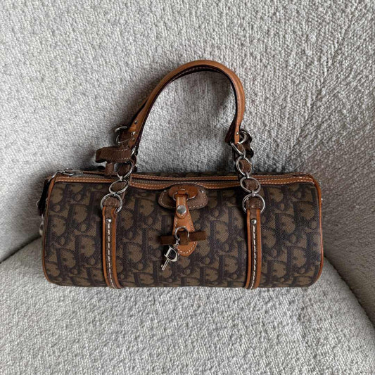 Dior Romantique Heart Trotter Brown Handbag