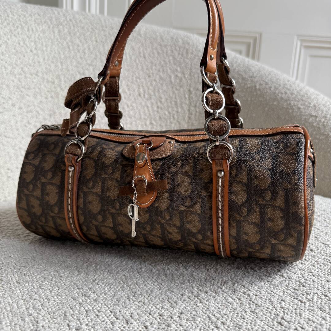 Dior Romantique Heart Trotter Brown Handbag