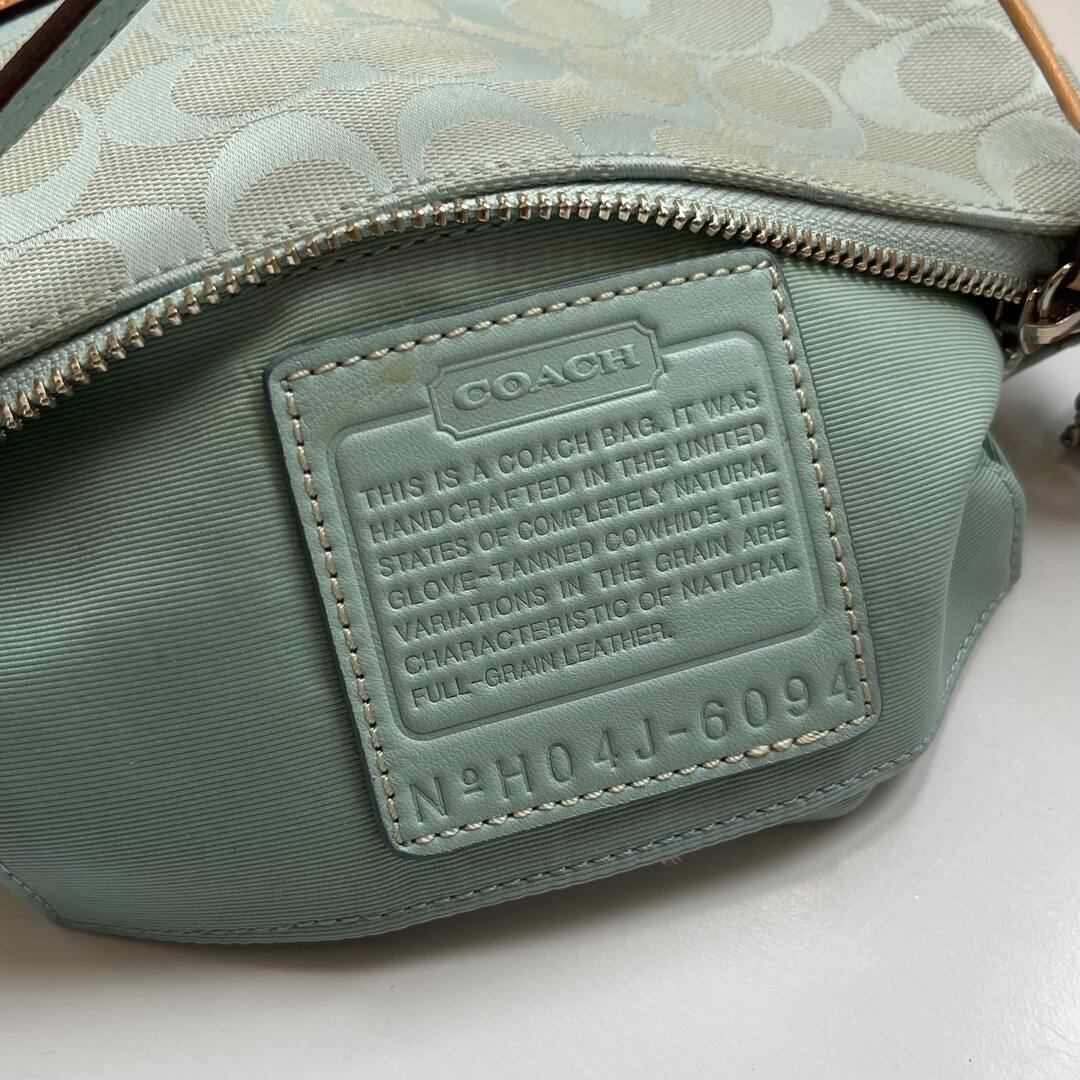 Coach Signature Demi Blue Shoulder Bag