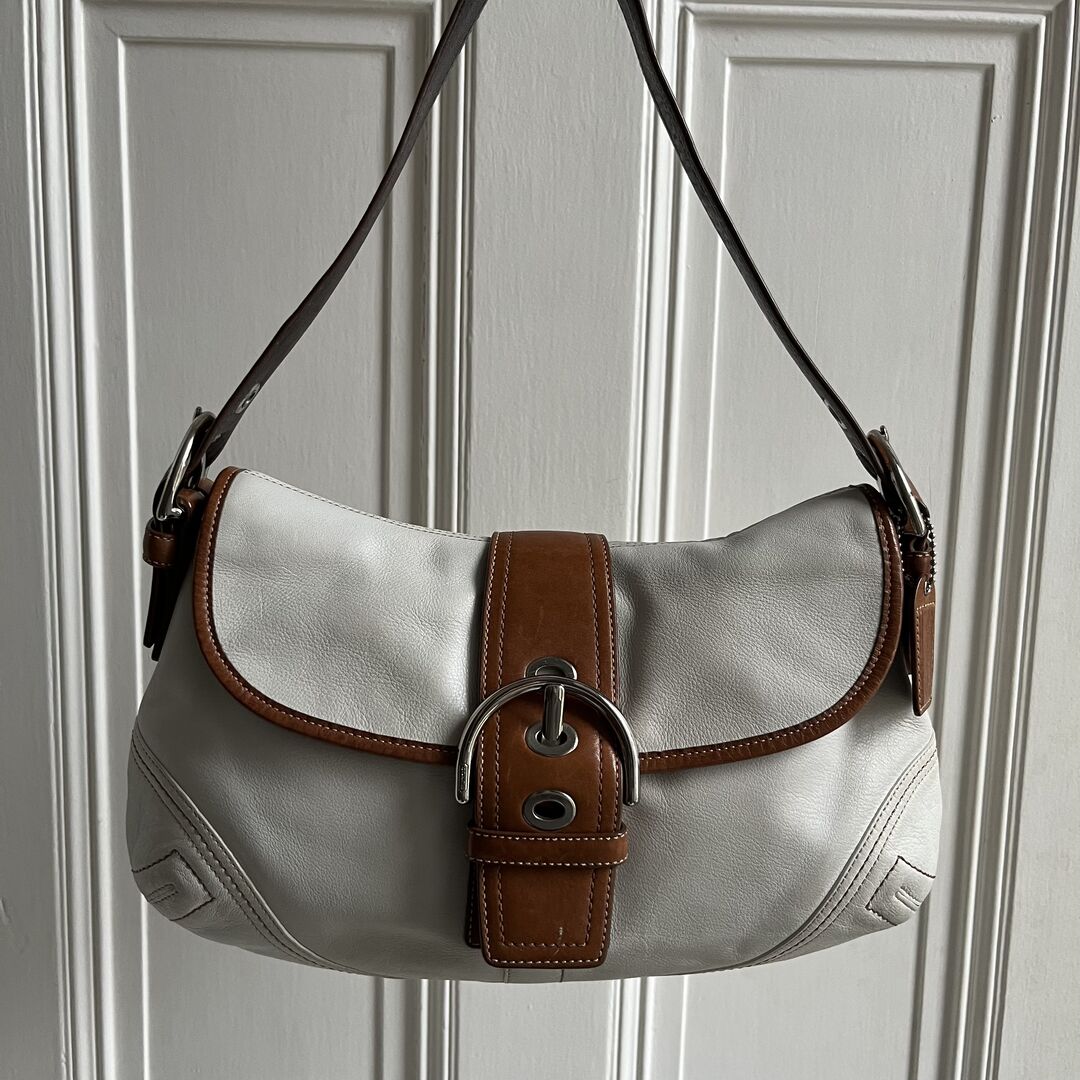 Coach Soho Leather White Shoulder Bag