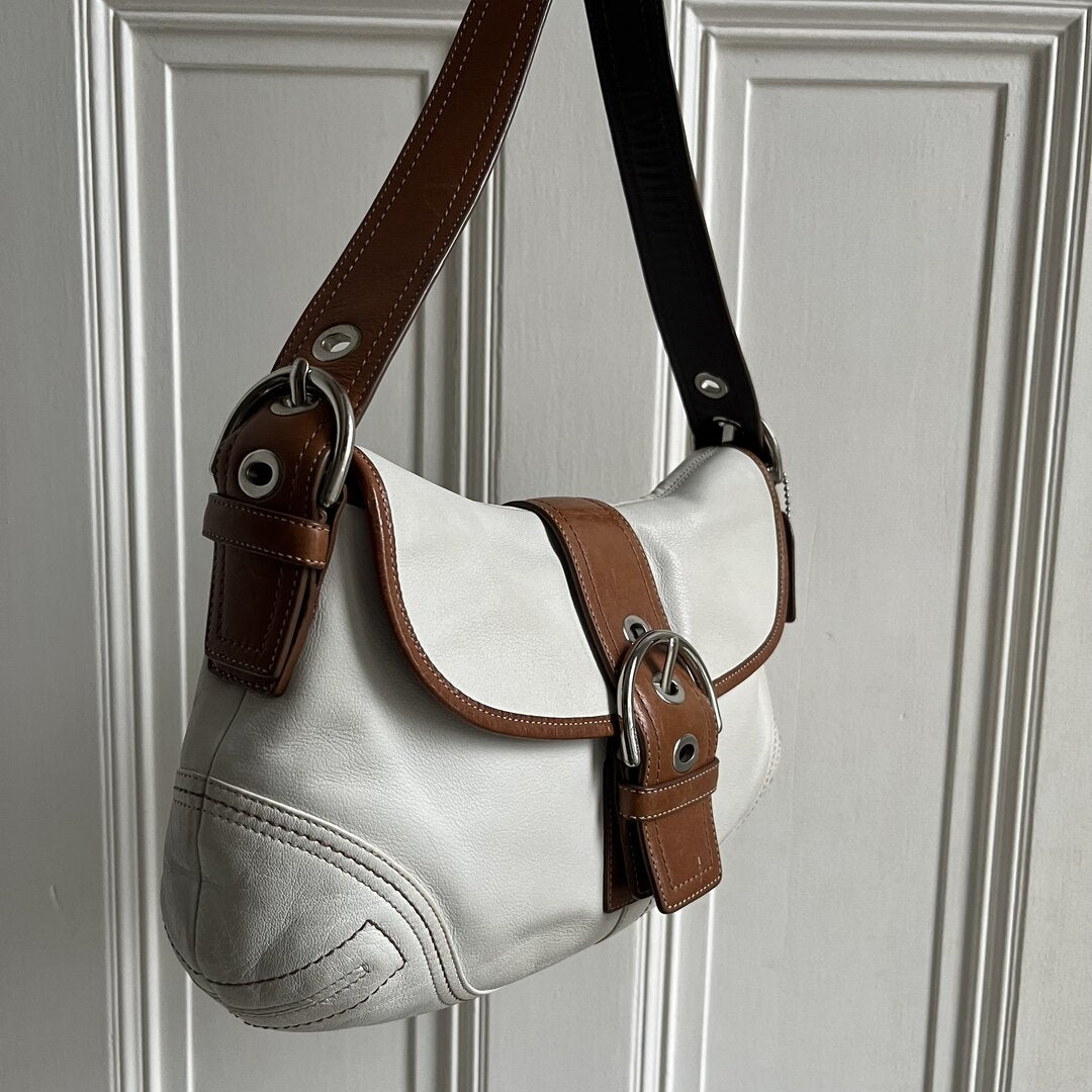 Coach Soho Leather White Shoulder Bag