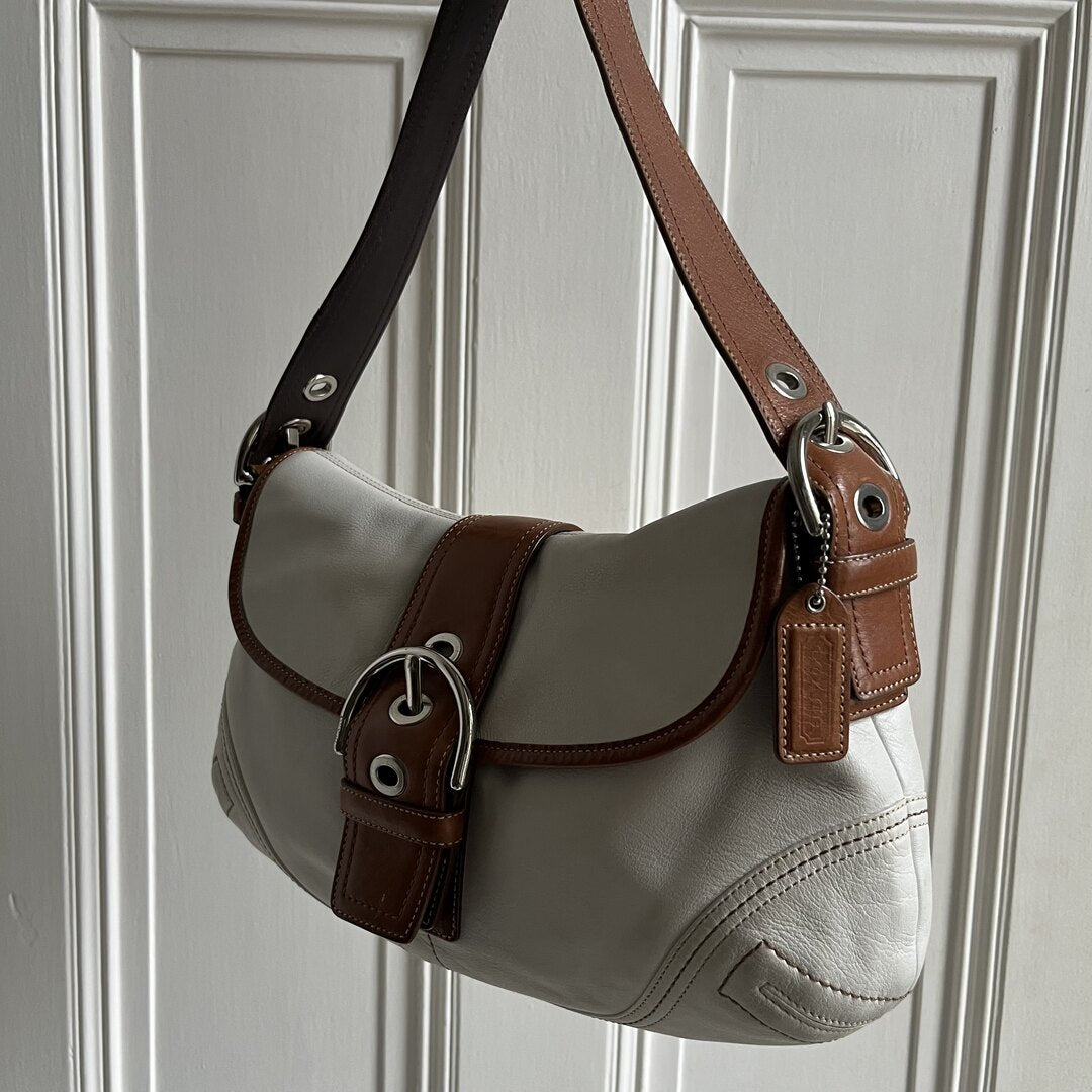 Coach Soho Leather White Shoulder Bag