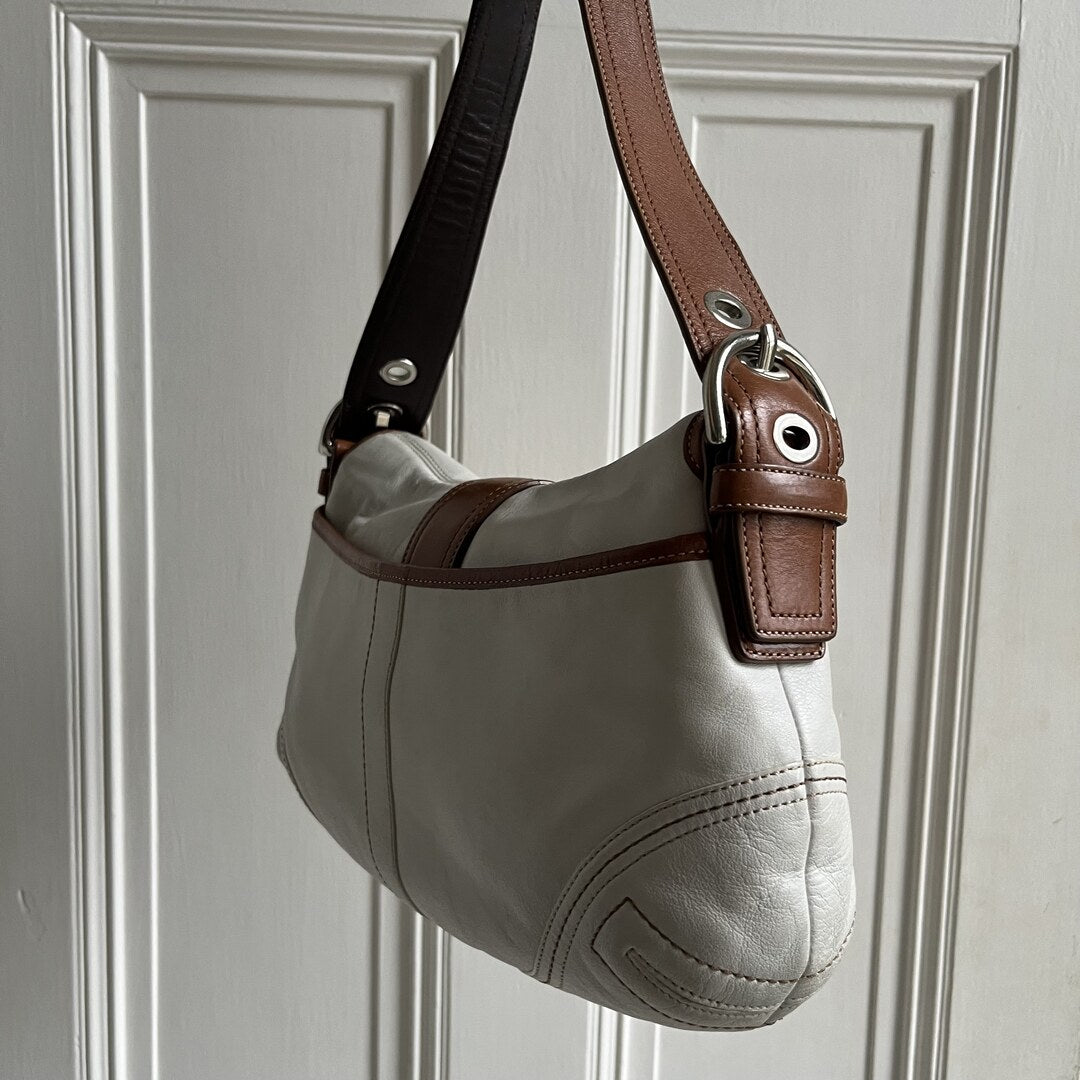 Coach Soho Leather White Shoulder Bag