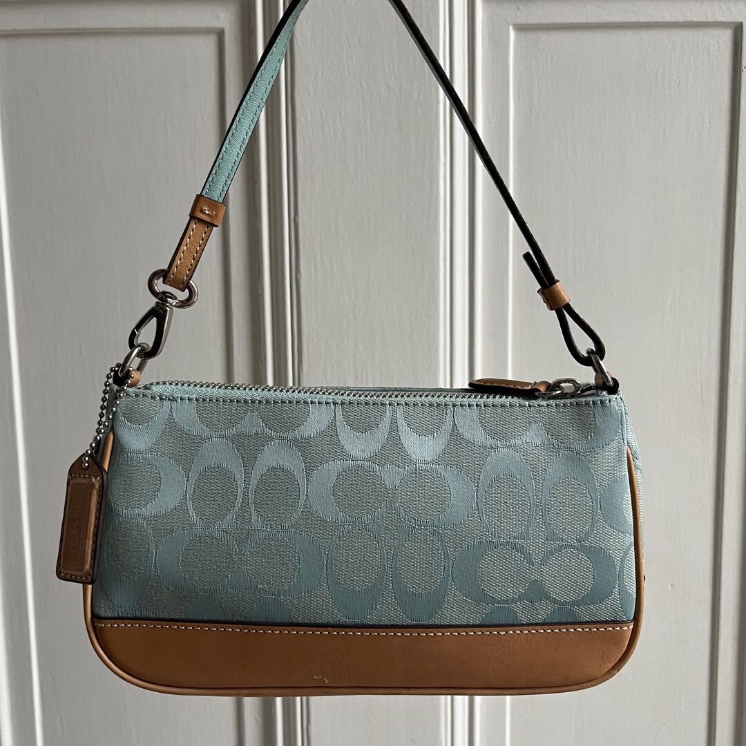 Coach Signature Demi Blue Shoulder Bag