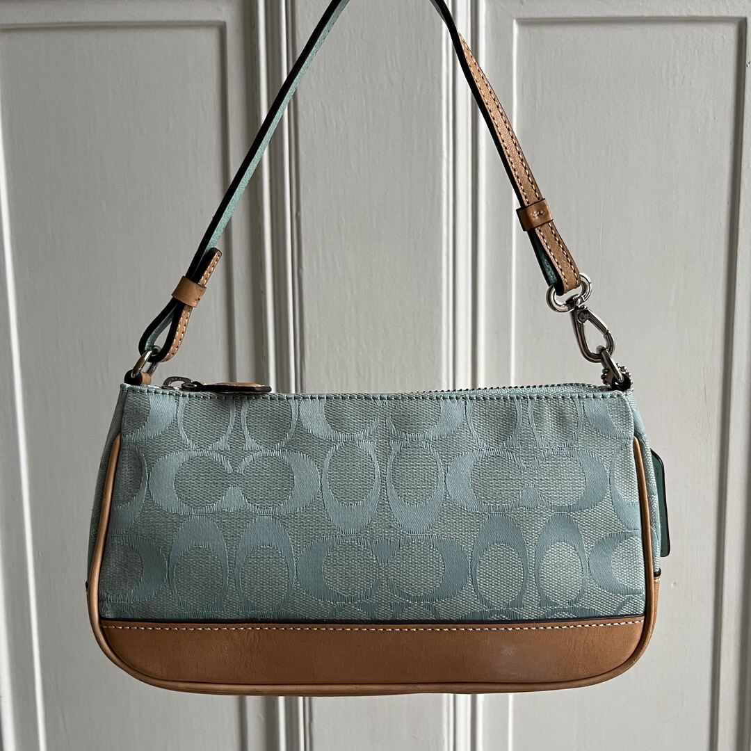 Coach Signature Demi Blue Shoulder Bag