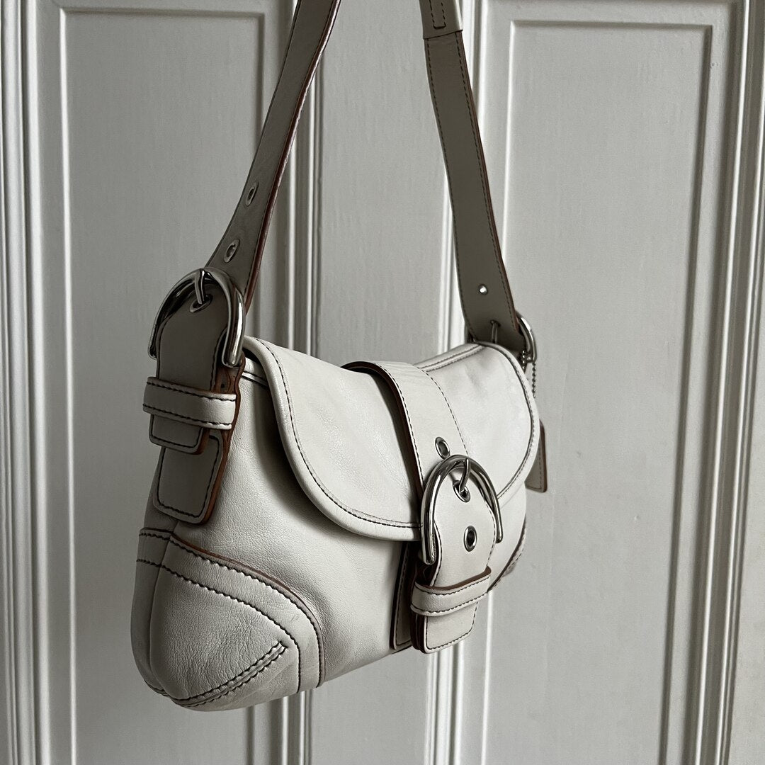 Coach Soho Leather White Shoulder Bag