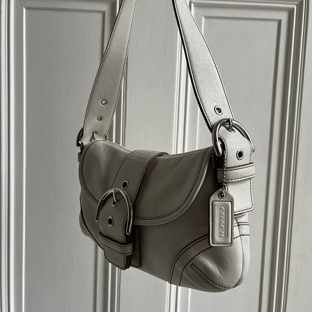 Coach Soho Leather White Shoulder Bag