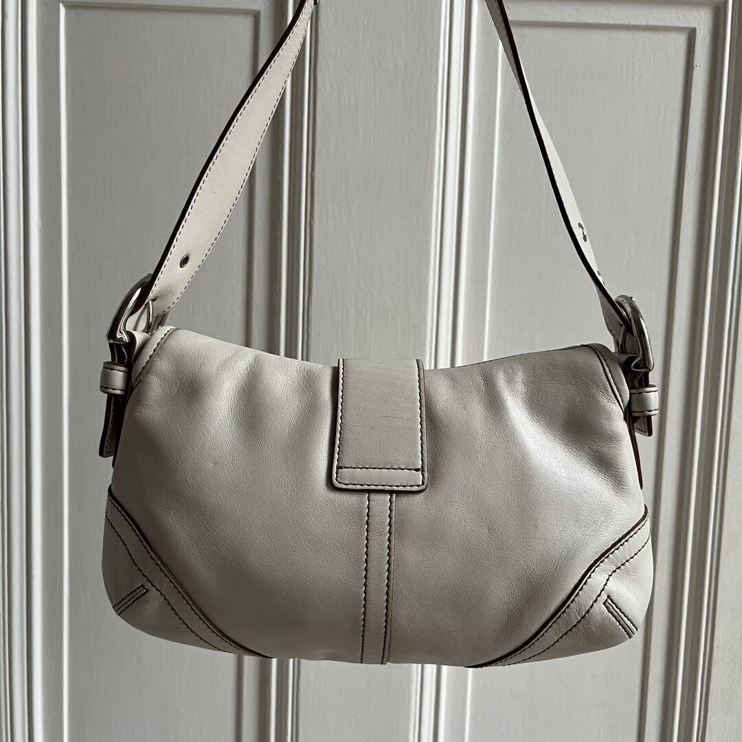 Coach Soho Leather White Shoulder Bag