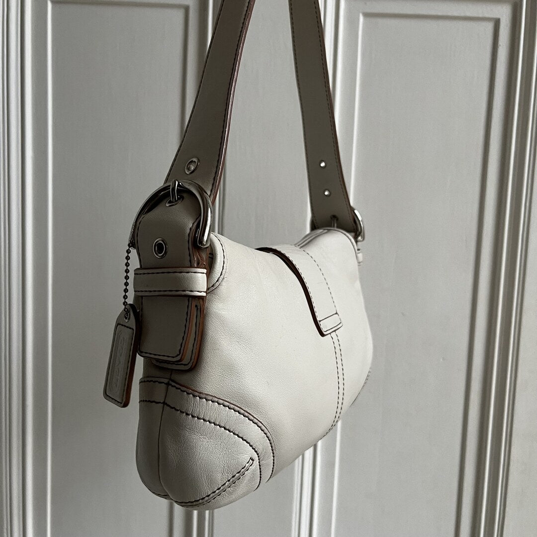 Coach Soho Leather White Shoulder Bag