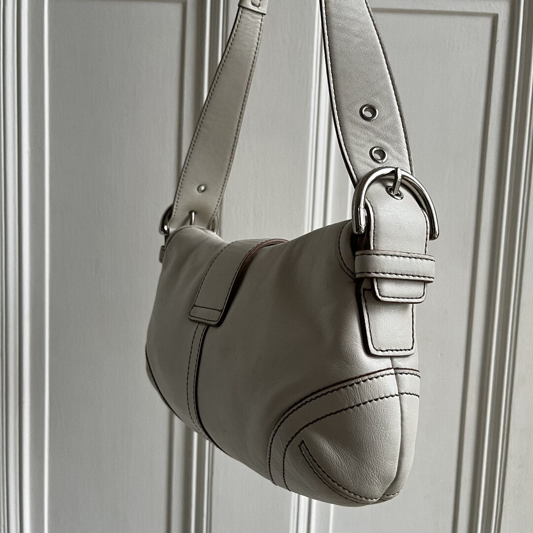 Coach Soho Leather White Shoulder Bag