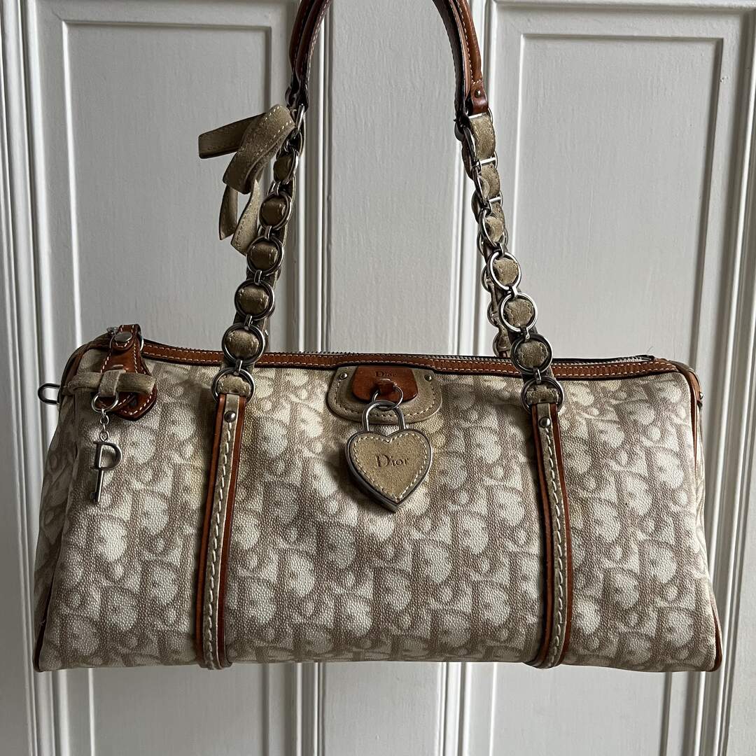 Dior Romantique Trotter Beige Shoulder Bag