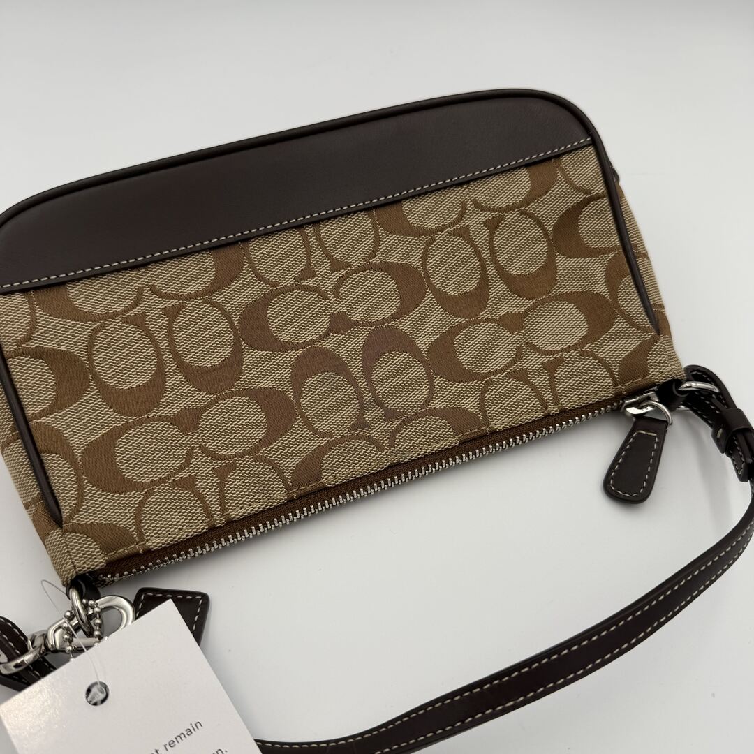 Coach Signature Demi Brown Shoulder Bag