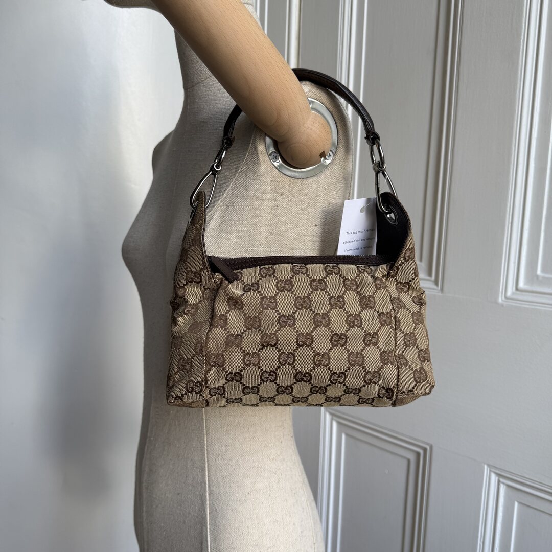 Gucci GG Canvas Brown Mini Shoulder Bag