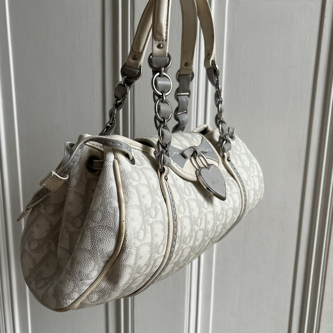 Dior Romantique Trotter White Shoulder Bag