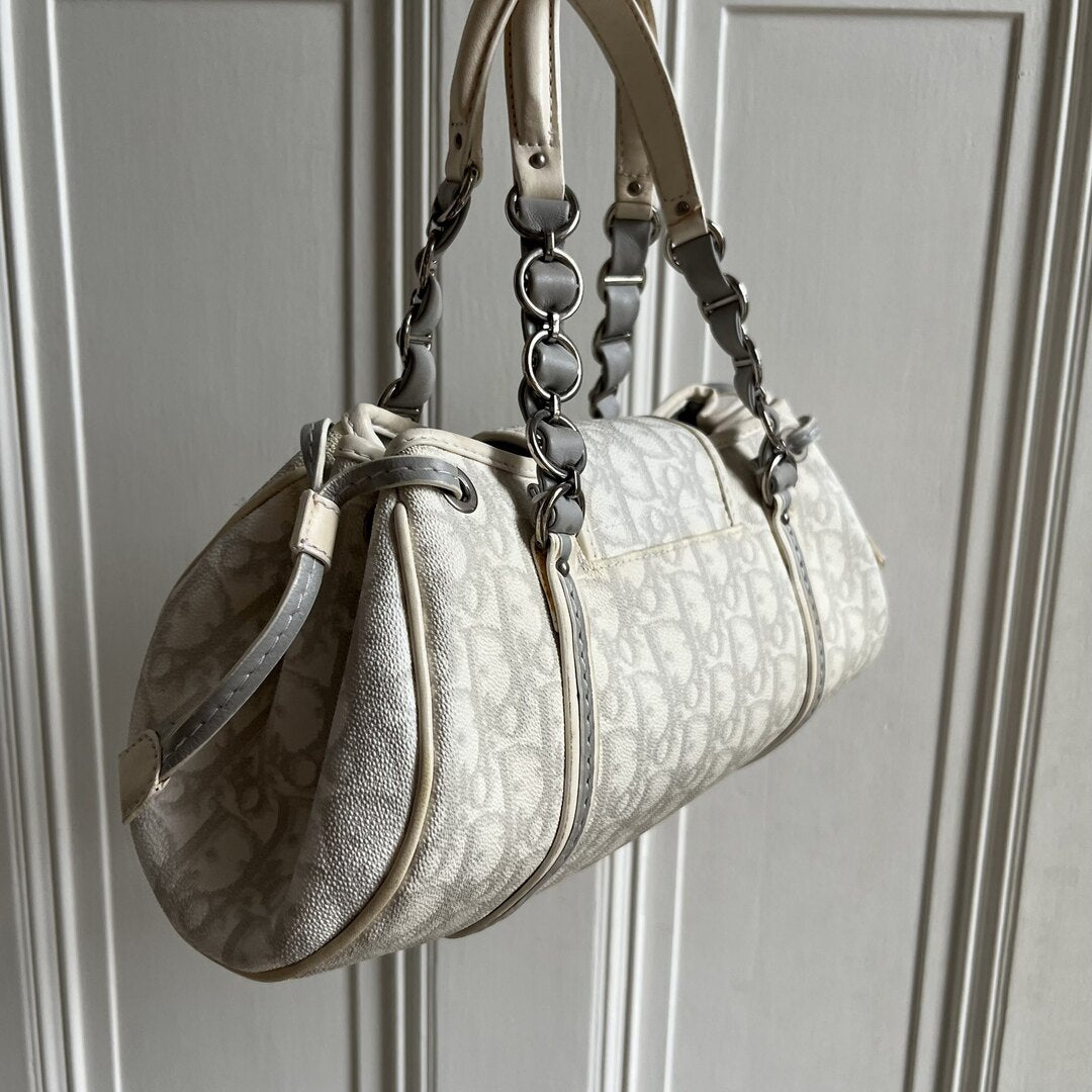 Dior Romantique Trotter White Shoulder Bag