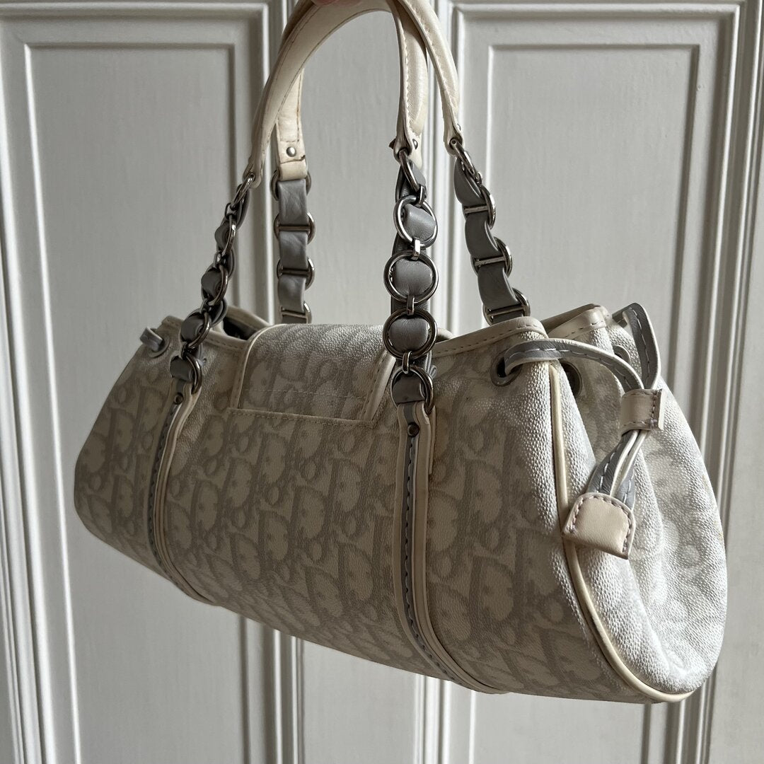 Dior Romantique Trotter White Shoulder Bag