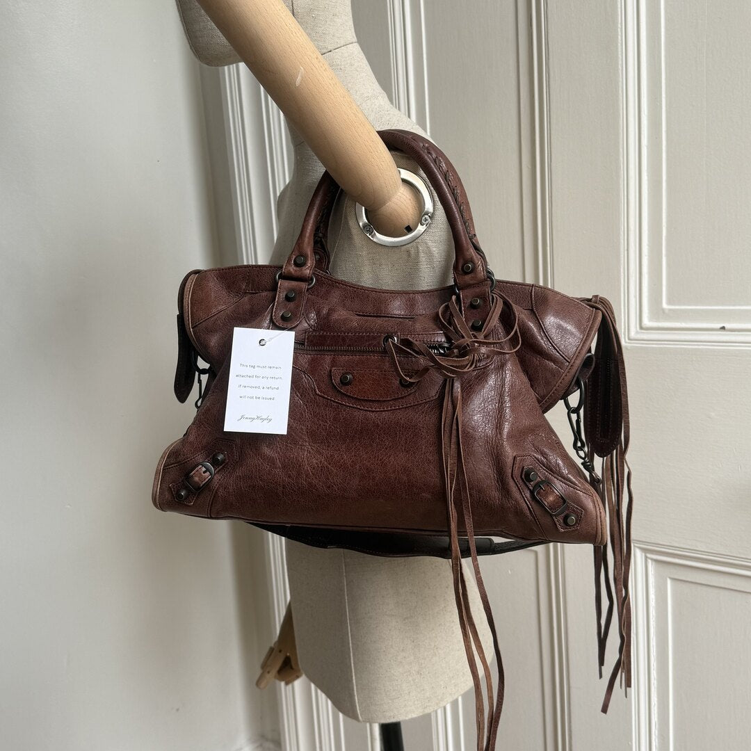 2010 Balenciaga City Leather Brown Handbag