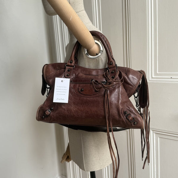 2010 Balenciaga City Leather Brown Handbag