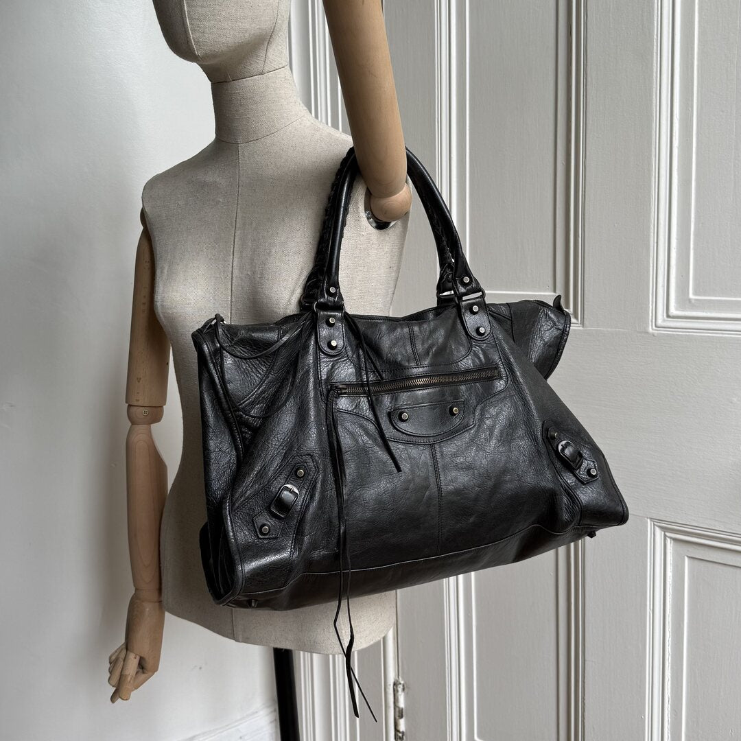 2010 Balenciaga Classic The Work Leather Black Shoulder Bag