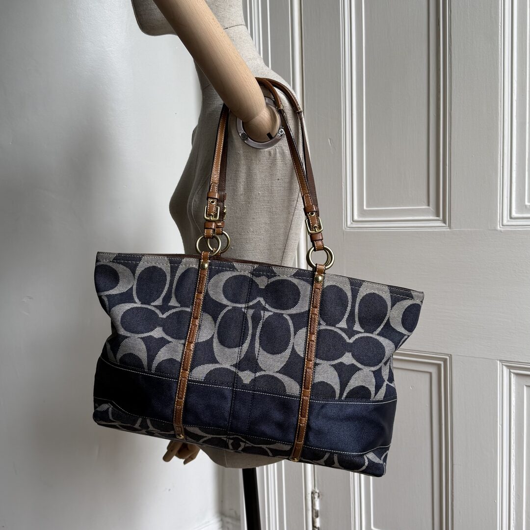 Coach Signature Denim Tote Bag