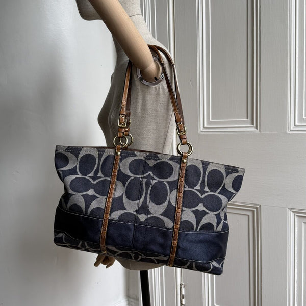 Coach Signature Denim Tote Bag