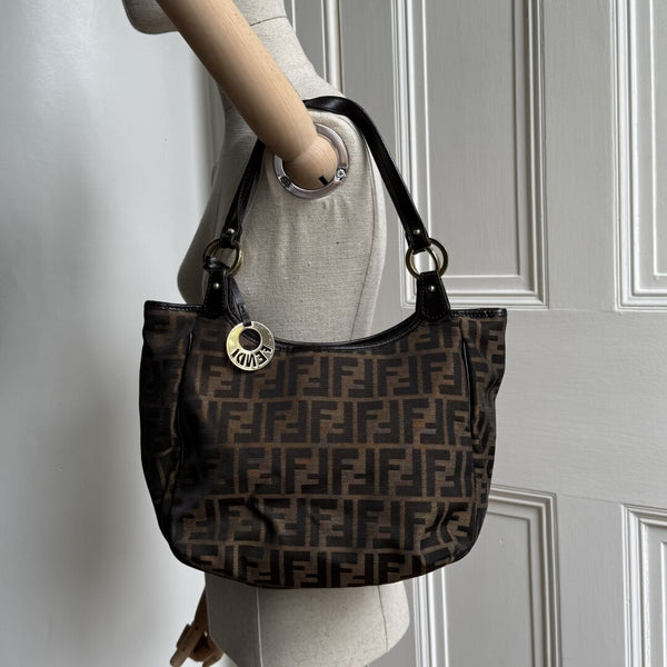 Fendi Zucca Canvas Chef Brown Tote Bag