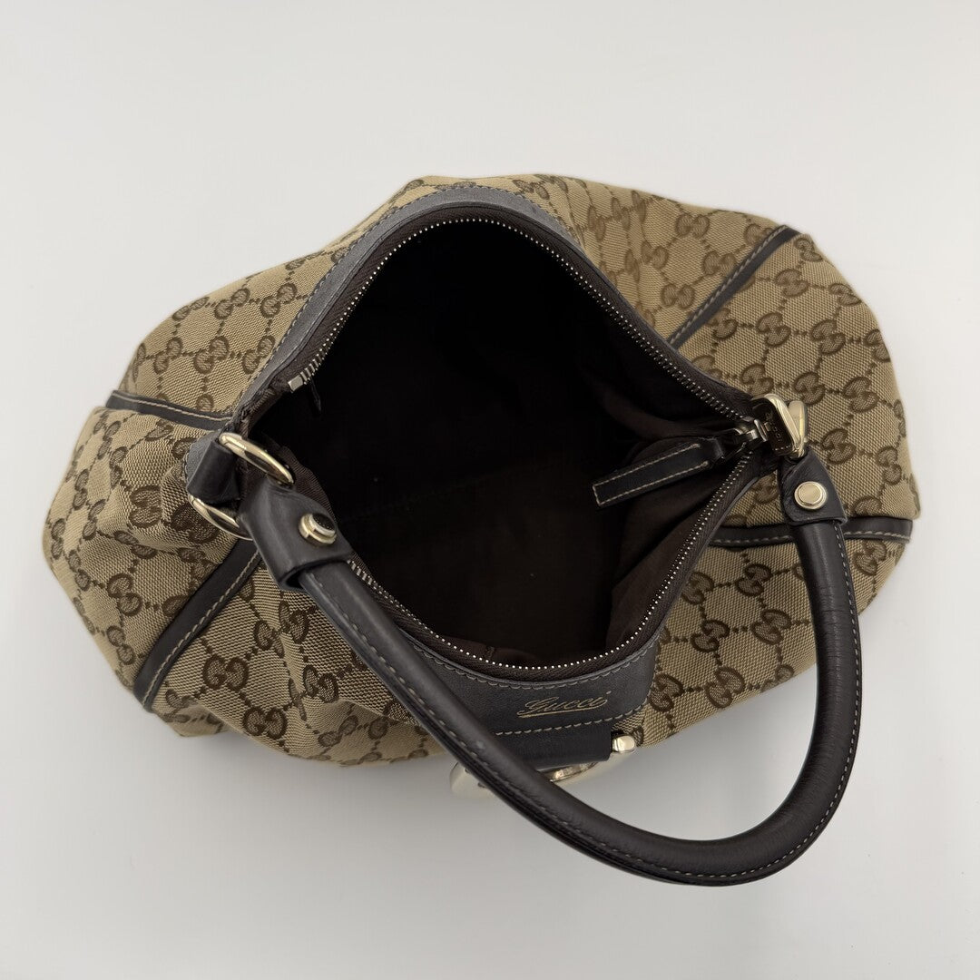 Gucci GG Canvas Abbey Brown Shoulder Bag