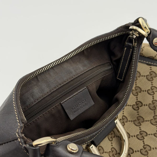 Gucci GG Canvas Abbey Brown Shoulder Bag