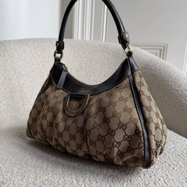 Gucci GG Canvas Abbey Brown Shoulder Bag